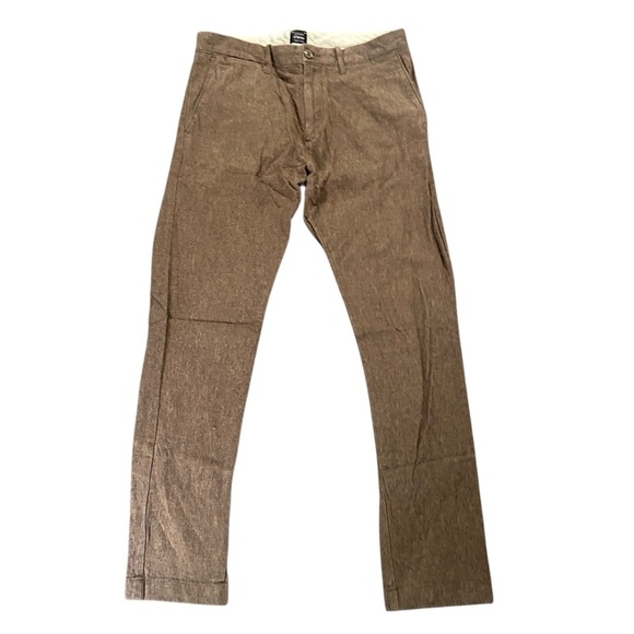J Crew Men’s soft Chino Brown 484 Slim Fit Pants 31x30 - Picture 1 of 6